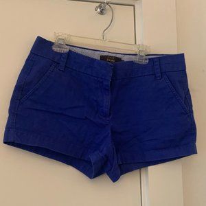J Crew Cotton Blue Chino Shorts Womens 6